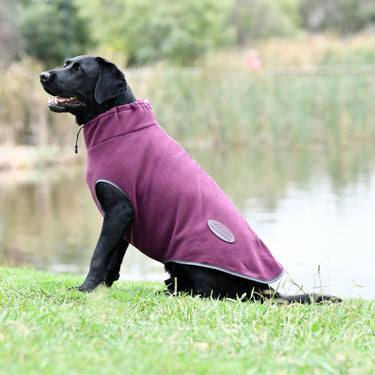 Buy Weatherbeeta Comfitec Maroon/Grey Fleece Zip Dog Coat | Online for Canine