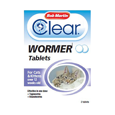 Buy Bob Martin Clear Wormer Tablets For Cats & Kittens | Online for Canine