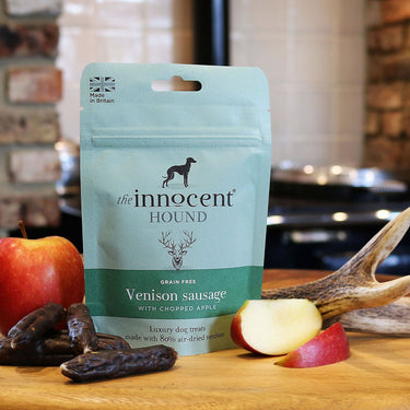 Buy The Innocent Hound Venison Sausage With Chopped Apple Treats | Online for Canine
