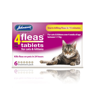 Buy Johnson'S Veterinary 4Fleas Tablets For Cats & Kittens | Online for Canine