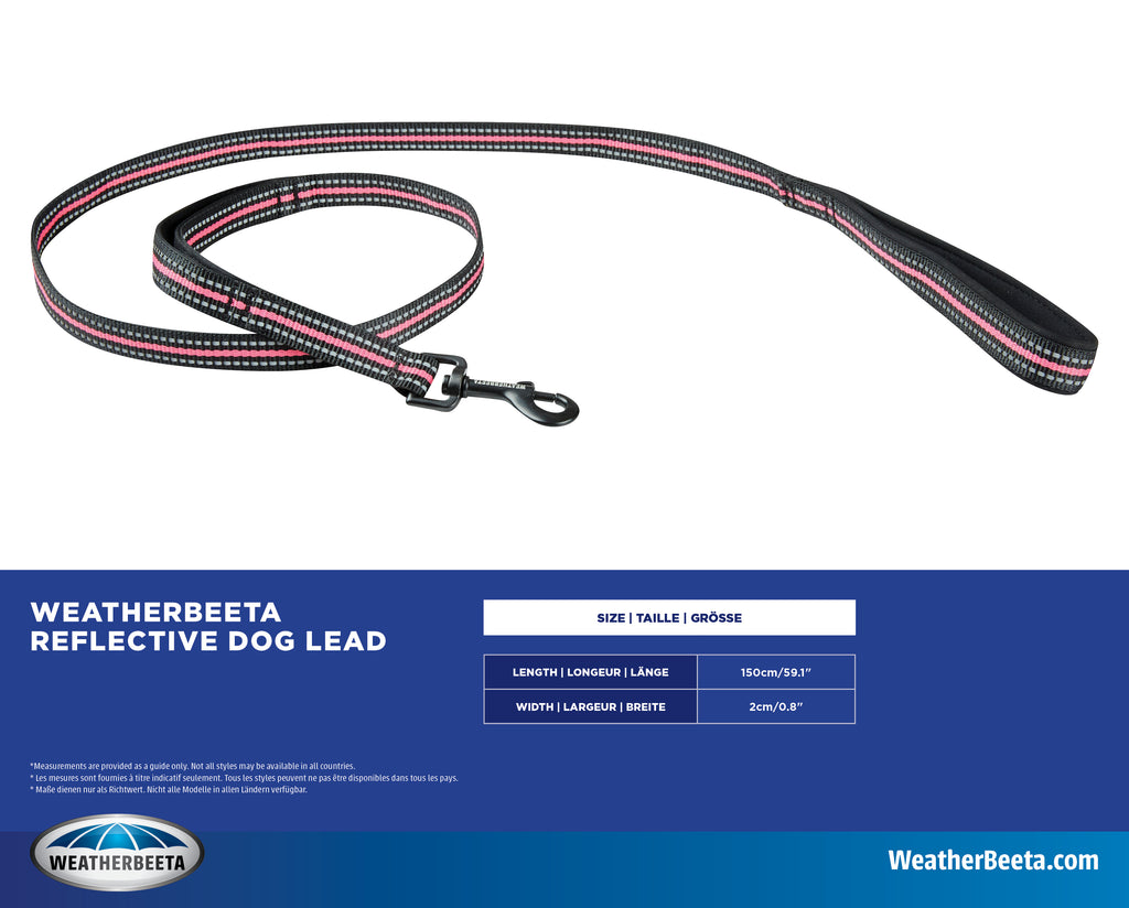 Weatherbeeta Reflective Dog Lead Size Guide | Online for Equine
